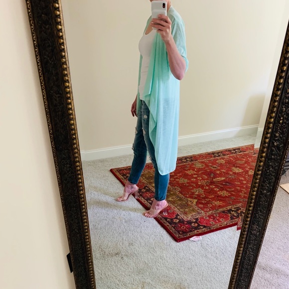 BNWOT S mint kimono cardigan lularoe Shirley - Picture 3 of 9